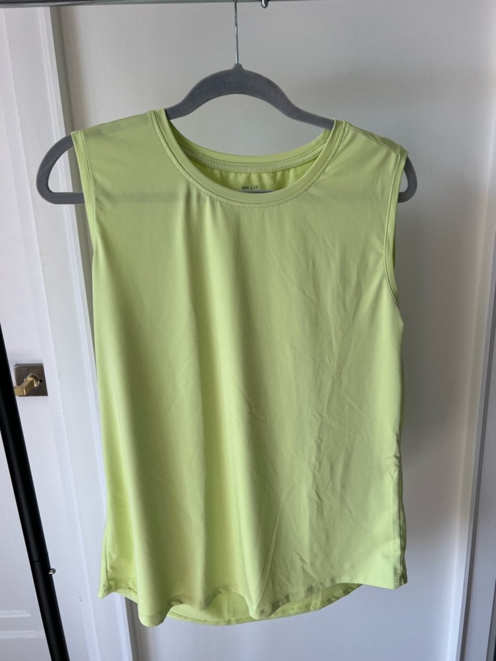Women's Lime Muscle Tank Top - Athletic Stretch